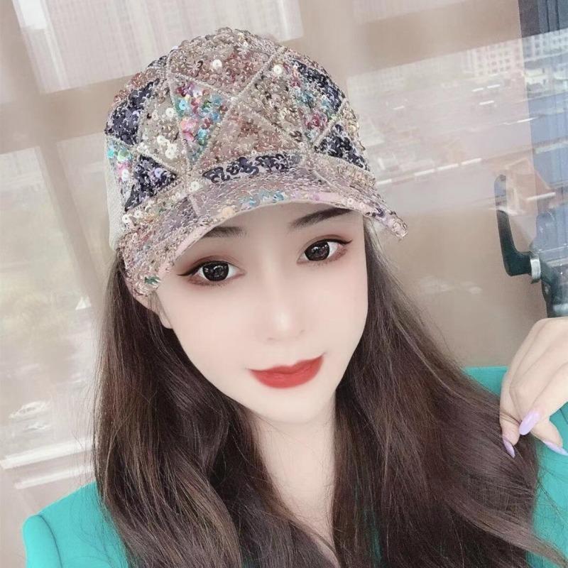 Sunscreen Sunshade Duck Tongue Hat New Versatile Breathable Sequin Baseball Casual Hat for Men and Women In Spring and Summer