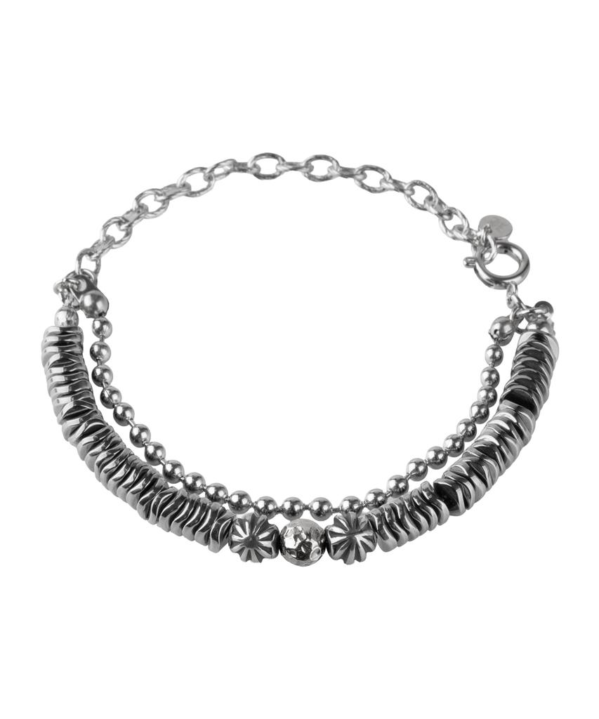 Rssc Chain Layered Beads Bracelet - Metal