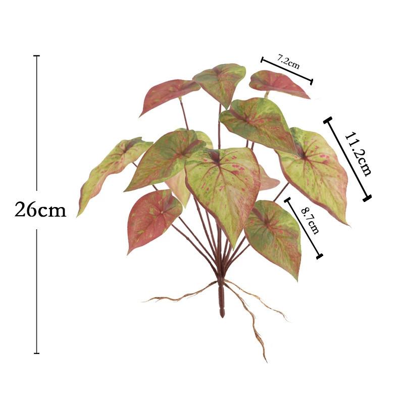 Green Plant Artificial Leaf Wall Decor With Durable Materials For Indoor Garden And Home Office Decor