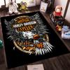 Harley-Davidson Eagle Design Carpet Home Decor Black Orange Rug Suitable for use as an anti-slip for living room bedroom sofas
