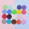 24mm Colorful Acrylic Double-Sided Smiley Face Pendant for DIY Earrings & Keychains