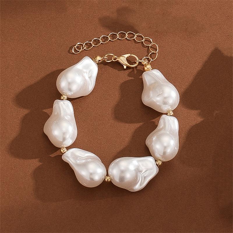 Retro special-shaped baroque pearl necklace, fashionable versatile irregular niche design sense, simple collarbone chain