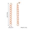 Minimalist Women Silver Gold Hip Hop Style Chain Tassel Earring For Fashion Girl Party Punk Stainless Steel Jewelry Gift