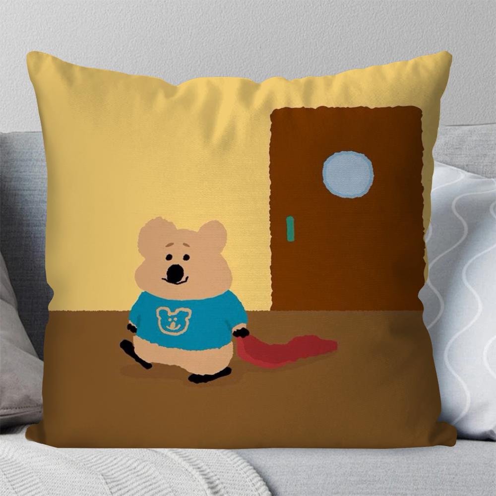 Cartoon Animation D-Dinotaeng Pillow Case Square Pillow Bedroom Sofa Leisure Comfort CushionCarLiving Room Home Decoration 40X40