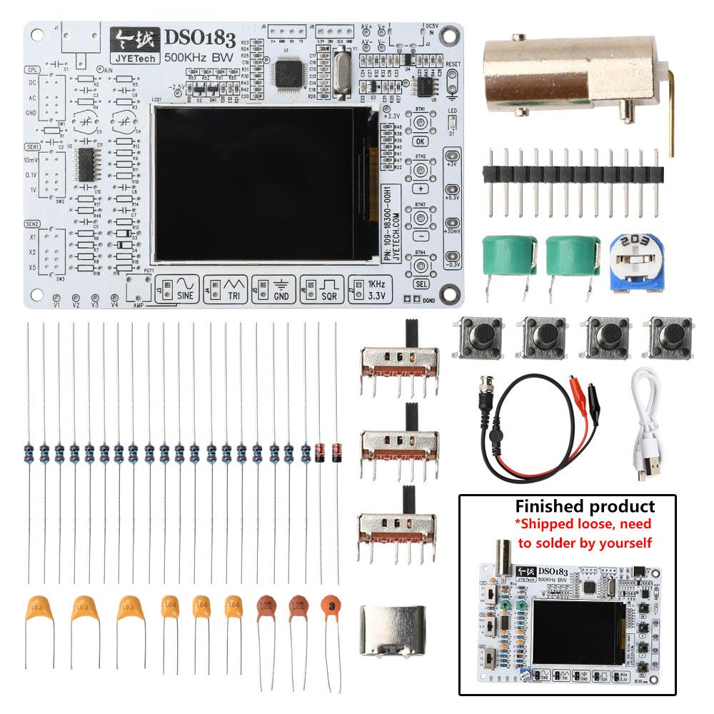 

DC 5V Цифровий осцилограф DSO183 DIY Набір деталей Навчальний Практичний Тренувальний Електронний Виробничий Набір 0-500KHz ТипC Інтерфейс