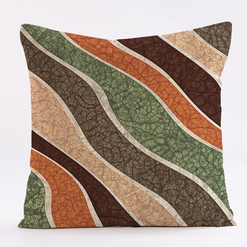 Home Decor Abstract Geometric & Botanical Printed Pattern Cushion Cover Suitable for Sofa Bedroom Car Pillow Cover