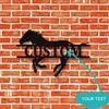 Exclusive 1pc Tailorable Metal Horse Emblem Ornament Rustic Barn ID Plate Indoor Outdoor Ranch Wall Art