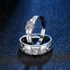 Heart-Shaped Silver Couple Rings: Fashionable Personality Jewelry for Men and Women