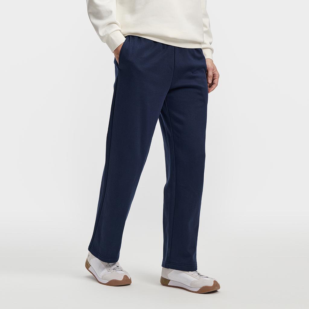 FILA Fleece Lined Comfortable Stylish Classic Retro Tennis Casual Versatile Loose Knit Sports Pants Men bottoms Sky-Blue A11M613610FBU