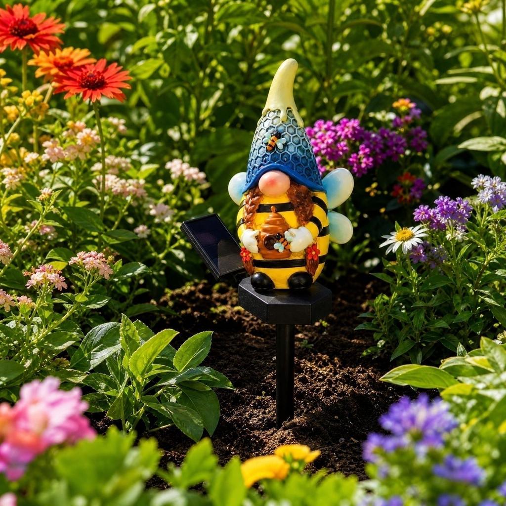 Garden Gnome Stake Light Resin Outdoor Decorative Lamp