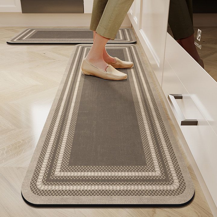 1/2PC Wabi-Sabi Kitchen Floor Mat Non-Slip And Oil Resistant Carpet Diatomaceous Mud Absorbent Foot Mat Home Decoration