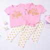 Girl Baby Newborn Romper Sisters Tshirt Tops Pants Leggings Outfits Family Set