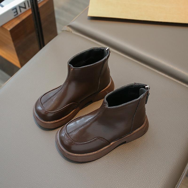 Girls Boots Children's Short Boots 2025 New Autumn Leather Boots Princess Catwalk Shoes Girls Xinjiang Grassland Wear