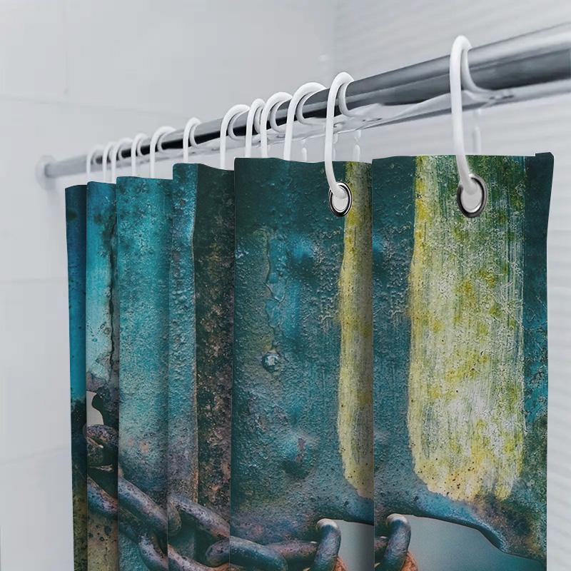 Rustic Chain Shower Curtain | Industrial and Vintage Bathroom Decor