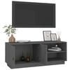 Vidaxl Szafka Pod Tv, Szara, 105X34X40 Cm, Lite Drewno Sosnowe