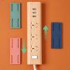 Wall Mounted Socket Holder Fixer Patch Self-Adhesive Power Socket Strip Fixator Punch-free Plug Socket Organizer for Home Office