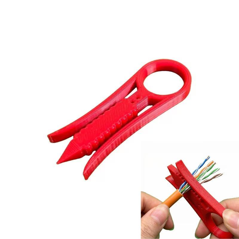 Wire Stripper Red 1pc Portable Precise Stripping Non Slip Handle for Network Cable DIY Home Improvement Projects
