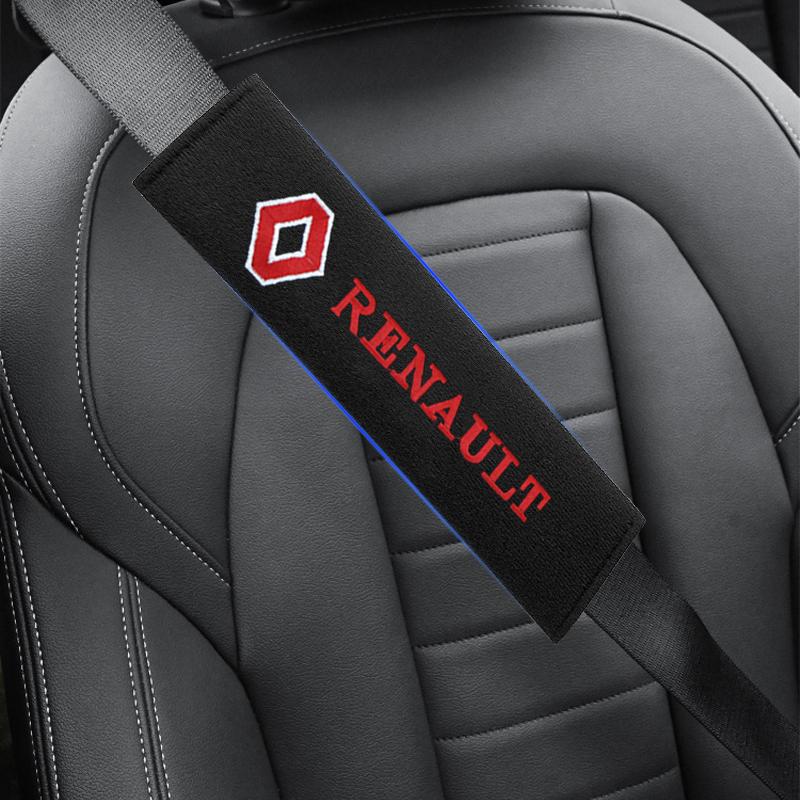 2Pcs Car Seat Shoulder Belt Cover Protector Pad Auto Accessories For Renault Dacia Grand Scenic 4 XMOD Megane Clio 4 Laguna 2 3 Coupe