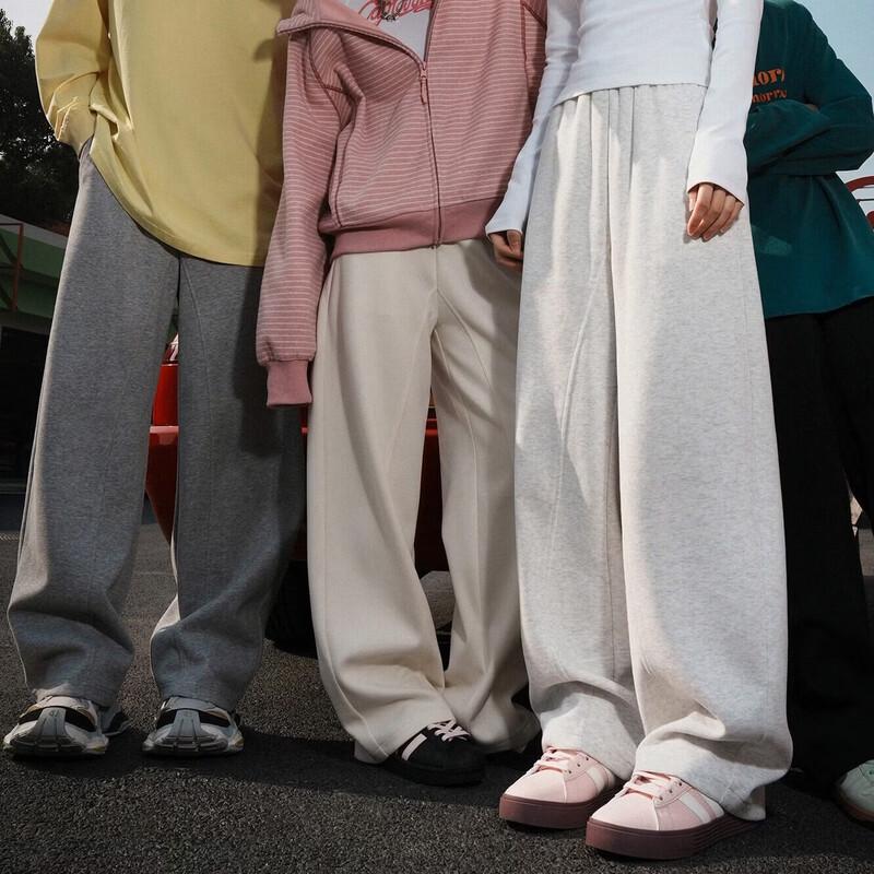 LEMANISM Unisex Casual Patchwork Sweatpants L