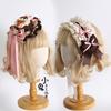 Original Handmade Lolita Small Cake Top Hat Chocolate Cat Sweet Lolita Headband Hair Clips for Women