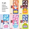 Mathematical Calculations Montessori Math Toy Beginners Practice Arithmetic Fraction Test Card Learning Tools for Primary School