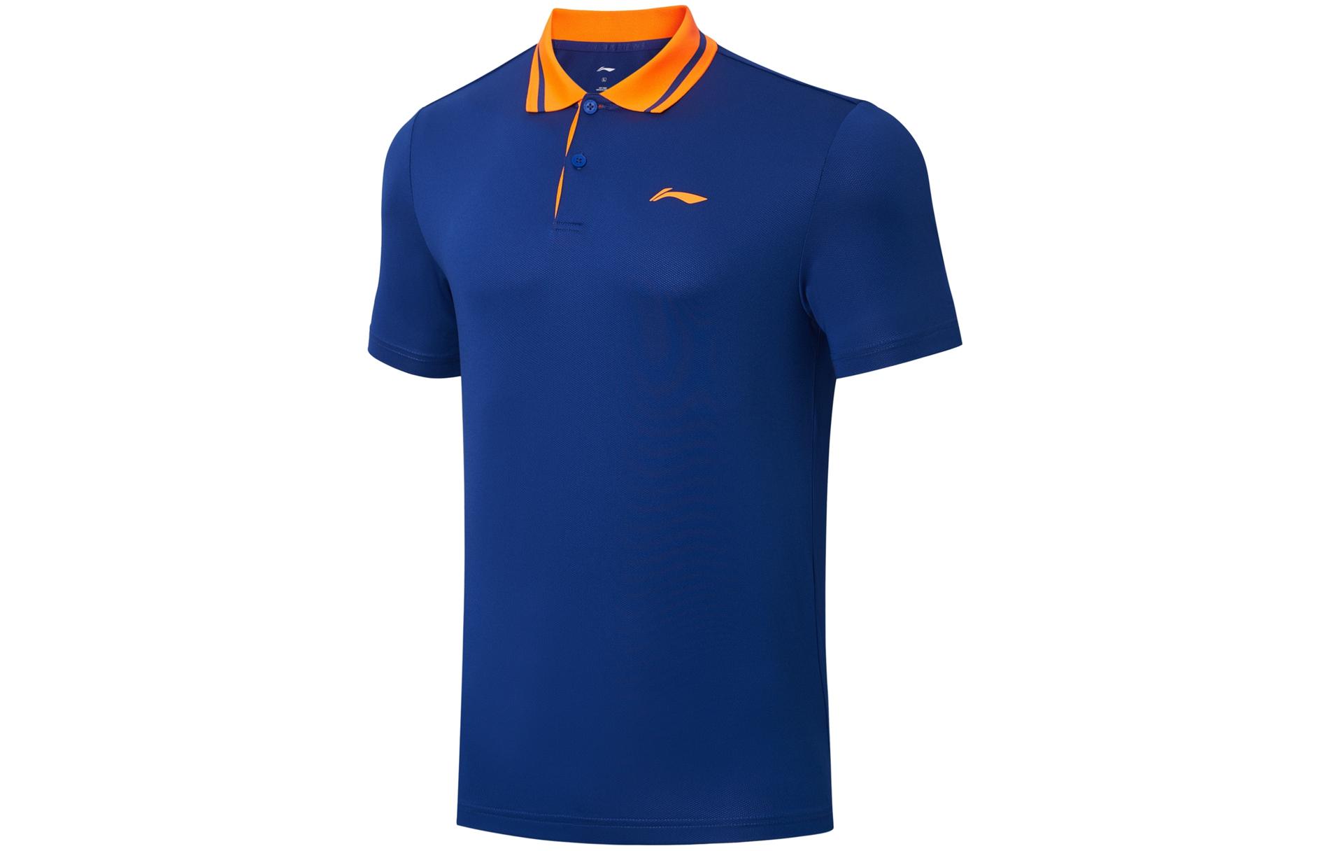 Li Ning Table Tennis Collection Polo Shirt Men s Shadow Purple Blue AAYT033-3 XL