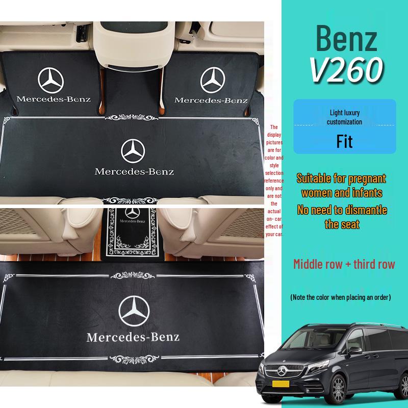 Tappetini personalizzati per Mercedes-Benz V260/V260L: Copertura Completa per Fronte, Centro e Bagagliaio
