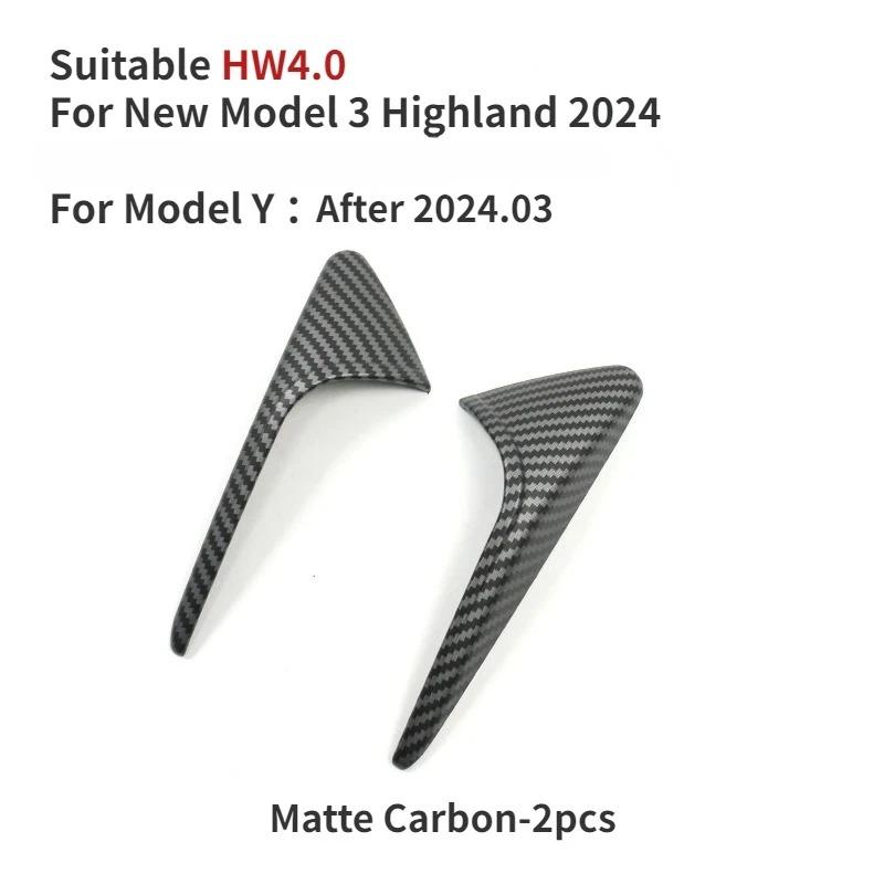 For Tesla Model Y/3+ Highland 2025 Side Camera Cover Wing Fender Protection Sticker Turn Signal Trim Cover Refit Accessories