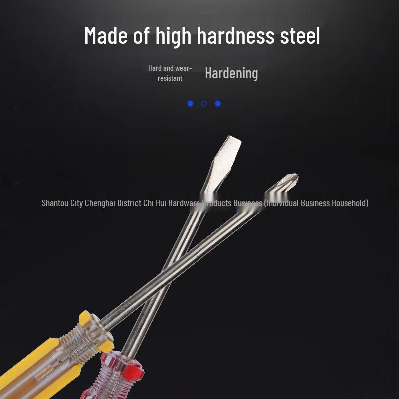 6mm Crystal Screwdriver: Magnetic Phillips & Slotted, Color Strip Design