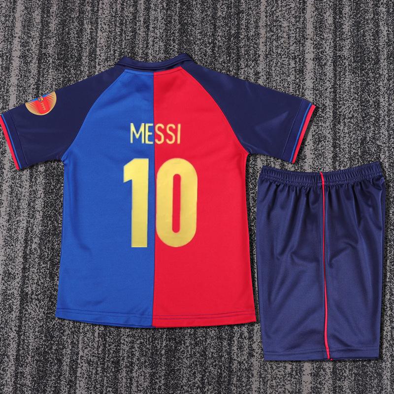 Klassisches Retro-Fußballtrikot Barcelona Kaiser M Thailändischer Kinderanzug Retro-Kinderanzug