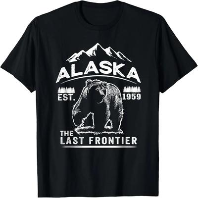Bear Alaska T Shirt - Alaska The Last Frontier T Shirt T-Shirt