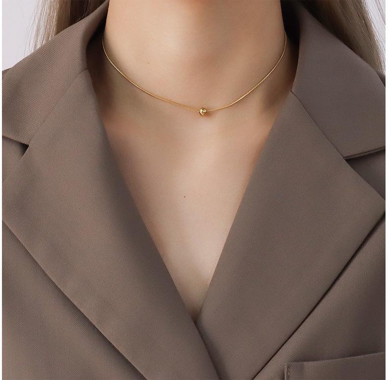European & American Multi-layer Titanium Steel Necklace with Non-fading OT Buckle Clasp - Versatile Stackable Pendant for Women