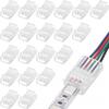 20pcs LED Strip Connector 2/3/4/5/6pin Electric Wire Connector For 5050 RGB CCT RGBW LED Strip Lights To Wire Connection Use