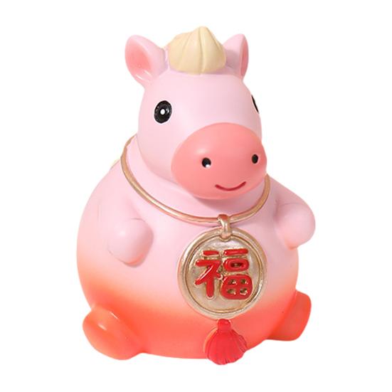 Yousheng Cartoon Horse Figurine Bring Good Luck Wealth Mini Horse Statue Spring Horse Fidget Toy New Year Decoration Ornament