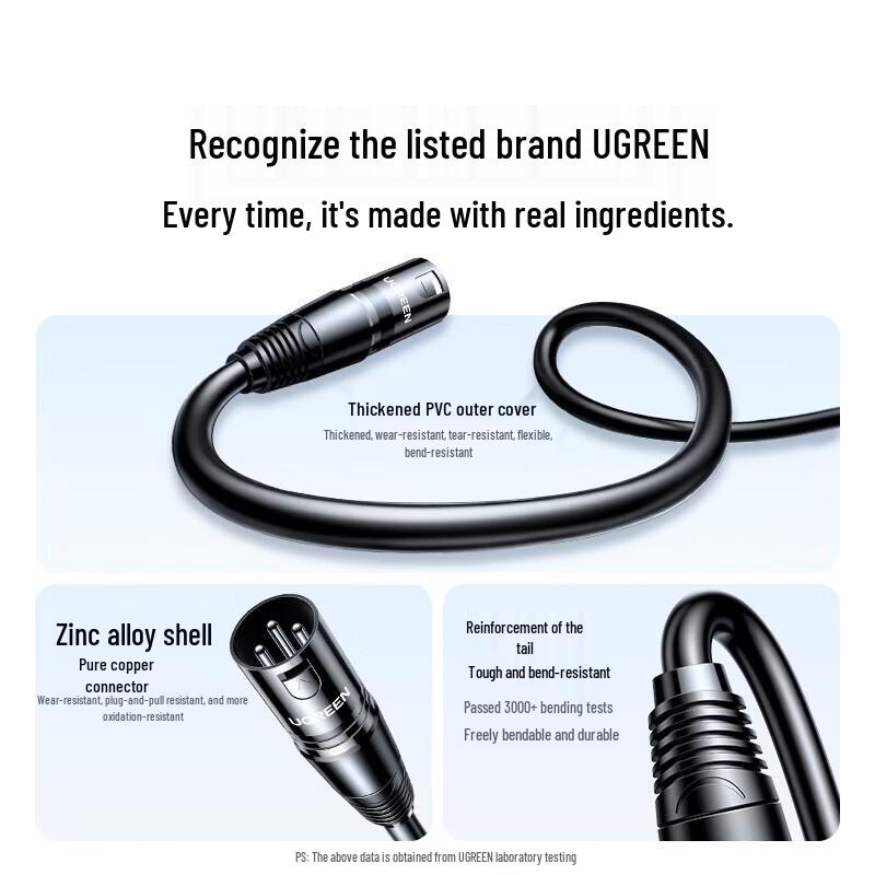 Ugreen AV130 XLR Male To Female Audio Extension Cable
