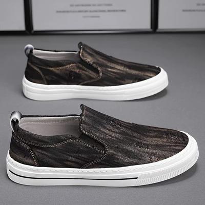 Summer Men's Shoes New Breathable Canvas Shoes Men's Trend Versatile One-pedal Old Beijing Cloth Shoes Casual Shoes Board Shoes Men