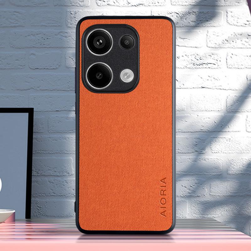 Textile Case for Xiaomi Poco M6 Pro 4G Soft TPU with Hard PC 3in1 Material Perfect Touching Feel for Poco M6 Pro 4G Case