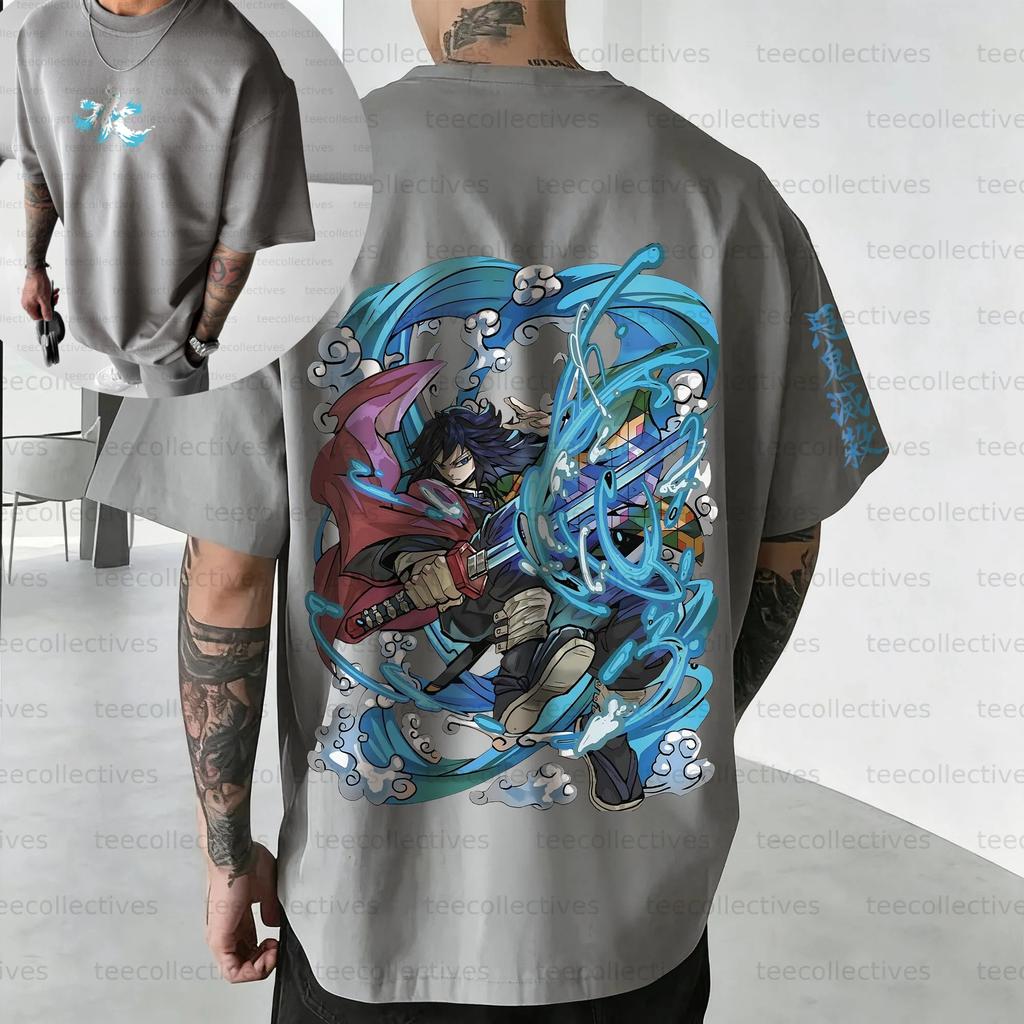 Demon Slayer Shortsleeved Mens and Womens Same Style Comfortable Shortsleeved Couples Clothing Casual Shortsleeved Popular