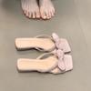 New Butterfly-knot Peep Toe Women Slippers Fashion Thin Heels Sandals Casual Party Dress Slide Summer Sandals