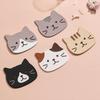 Cute Cat Cup Coasters Reusable Silicone Drink Coasters Non Slip Washable Heat Resistant Glass Cup Rubber Pad Mat Novelty