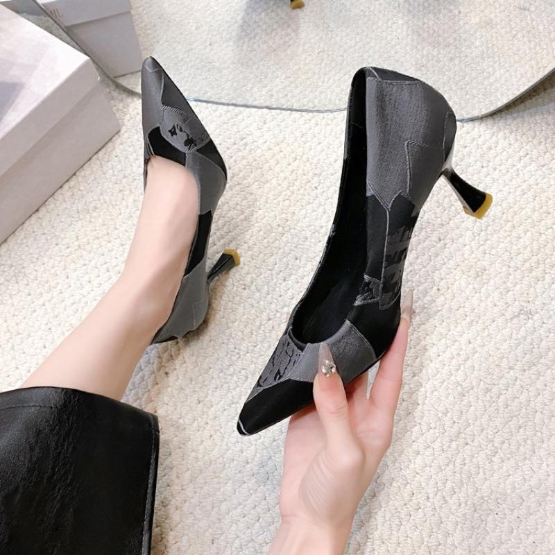 Fashion New Ayemiland Woman Fashion Sexy Fine Heel Shallow Mouth Single Shoes High-heeled Shoes