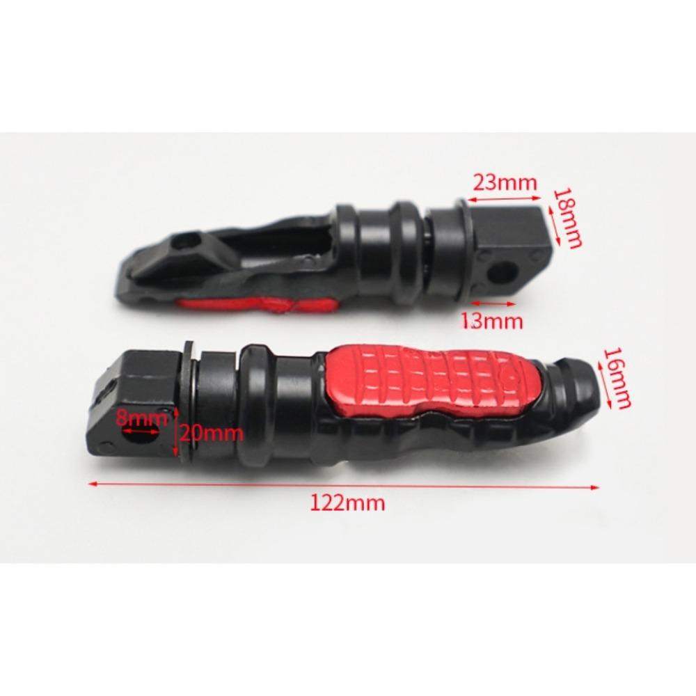 1 par universella motorcykel bakre passagerarfotpinnar pedaler fotstöd scooter fotpinnar motorcykel pedal modifiering aluminium