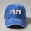 Adjustable Dad Hat PAPA Letter Embroidery Fishing Sun Hat FashionVintage Fishing Hook Hat  For Dad