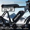 Aairsk Elektrische Fiets voor Volwassenen, 20x4" Dikke Banden, 48V 15Ah Verwijderbare Batterij, 25km/u E-Mountainbike NFC