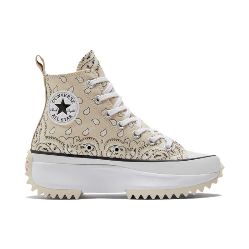 Converse Run Star Hike Modne Wysokie Espadryle Unisex Beżowe