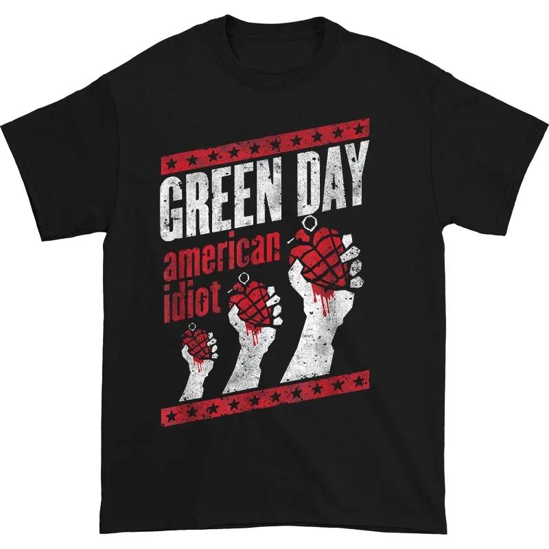 Sommer Vintage Neu Green Day Green Day Band Rock Kurzarm Punk Kleidung Klassisches T-Shirt Damen