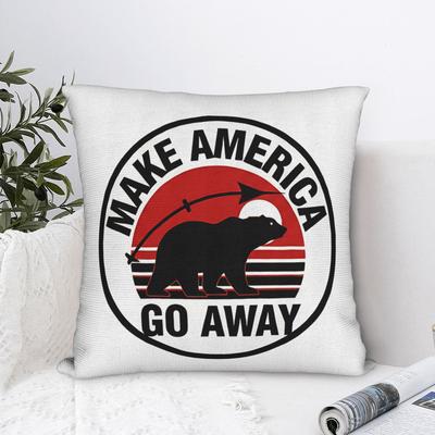 MAGAMake American Go Away Square Pillow Case Greenland Cushion Cover Customized Zipper Decorative Pillowcover for Car 40x40cm