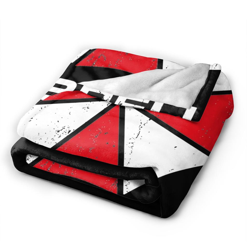 Umbrella Corporation Knitted Blankets Residents Evils Flannel Throw Blankets Summer Air Conditioning Portable Soft Warm Bedsprea