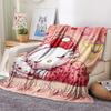 1PC Sanrio Cartoon Print Flannel Blanket, High Quality All Seasons, Home Decor, Warmth and Comfort, Perfect for Christmas Gifts