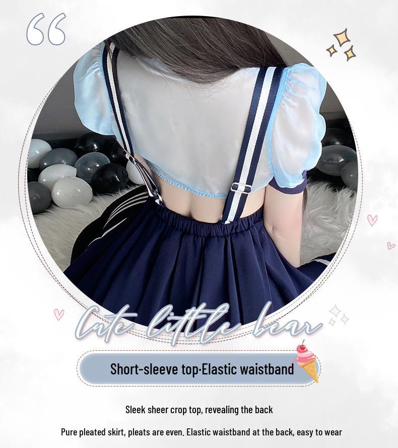 Manyan Sexy Lingerie: JK Pleated Suspender Skirt, Bunny Girl Police Uniform Suit 9349